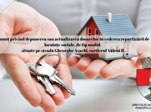 Primăria Piatra-Neamţ anunţă depunerea şi reactualizarea dosarelor pentru solicitanţii de locuințe sociale de tip modul